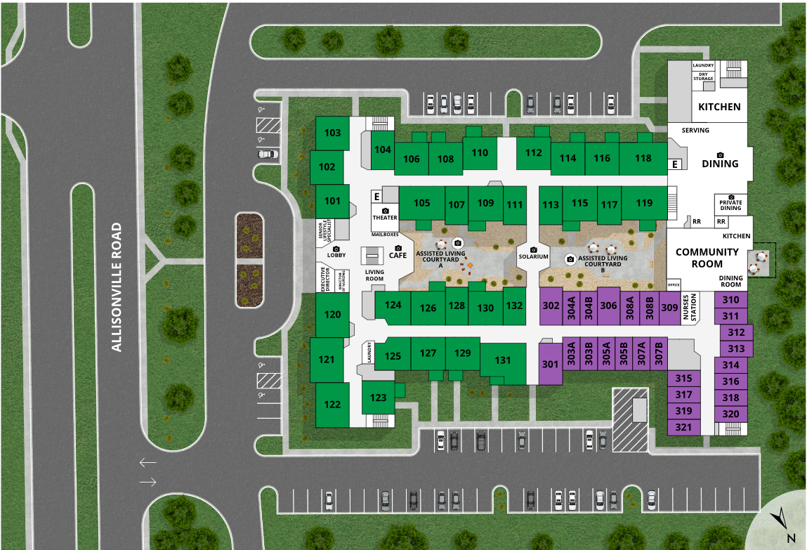 Allisonville Meadows Assisted Living Floorplan